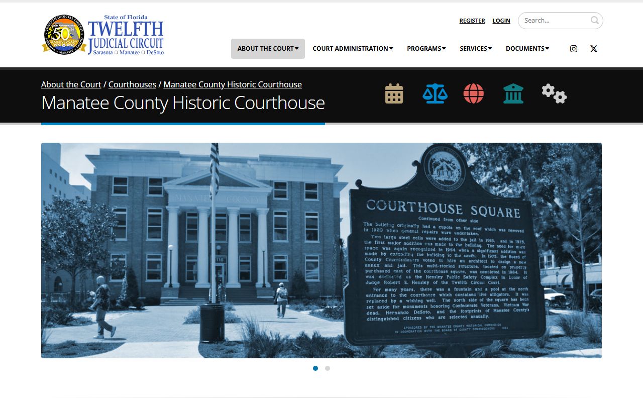 Manatee County Historic Courthouse page